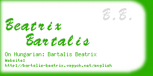 beatrix bartalis business card